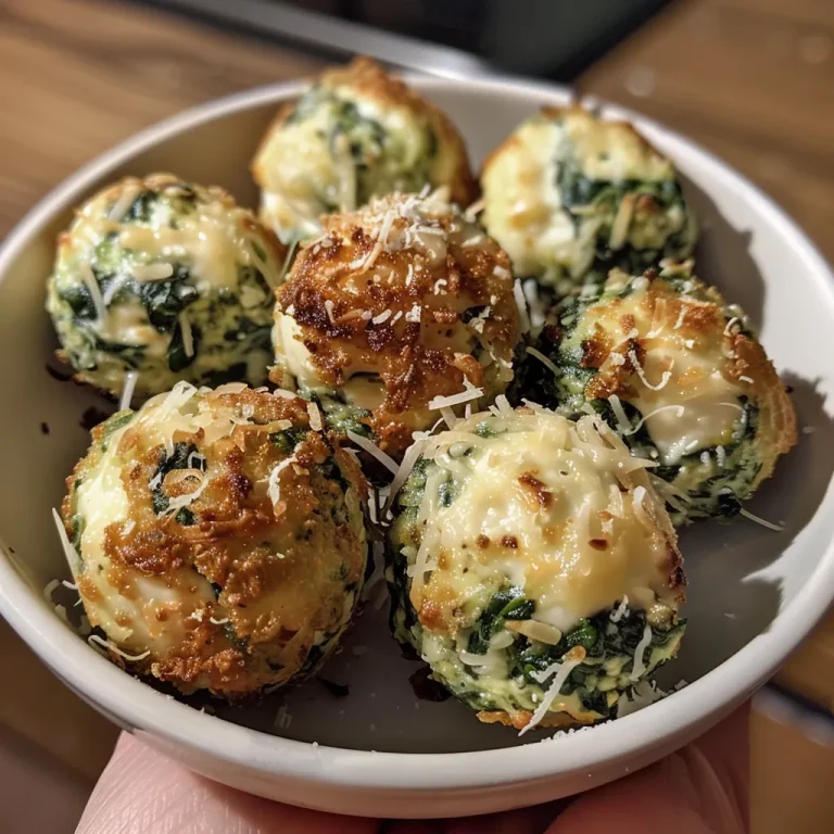 Effortless Spinach Ricotta Bites: Your New Favorite Appetizer Juicy and fluffy Spinach Ricotta Bites served on a wooden platter.