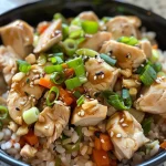 Side view of a meal prep container filled with chicken and mixed vegetables.