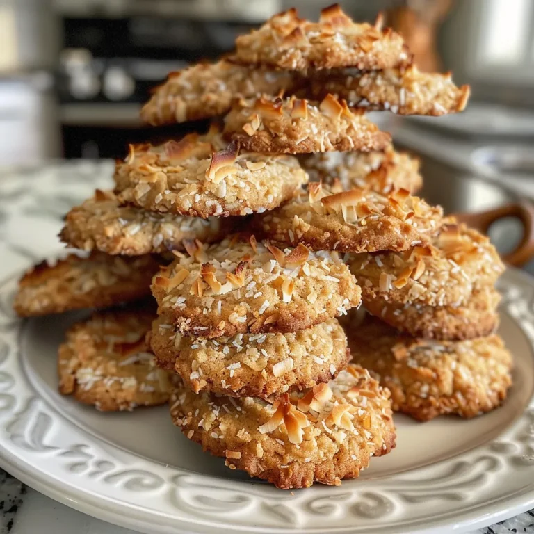 Juicy coconut cookies arranged neatly, showcasing their chewy consistency.