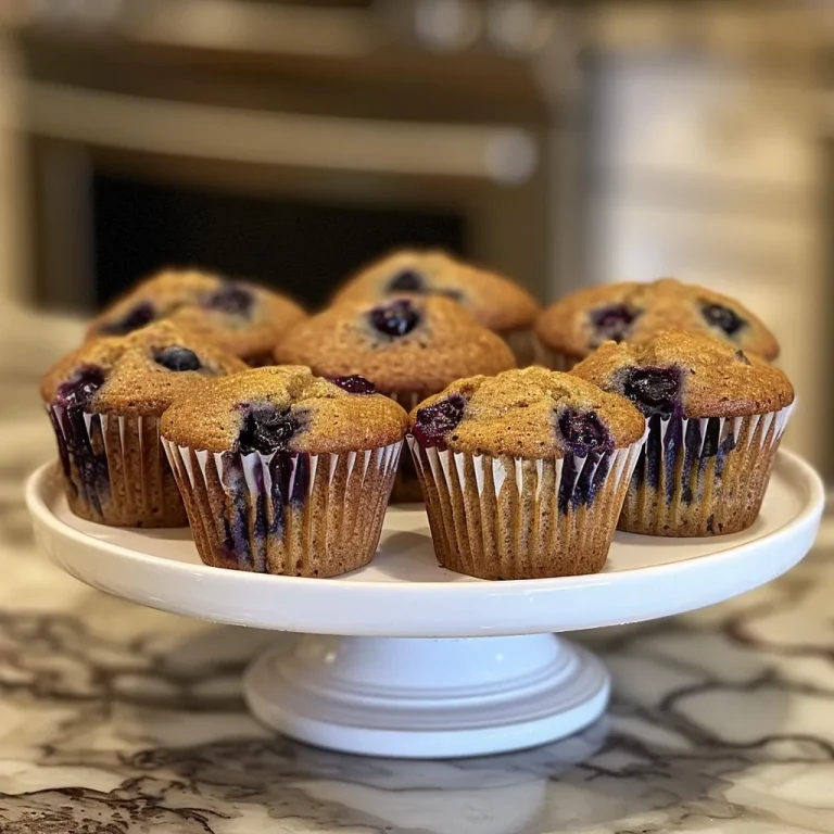 A detailed side view of baked diabetic blueberry muffins, highlighting the moist interior and glossy blueberry toppings.