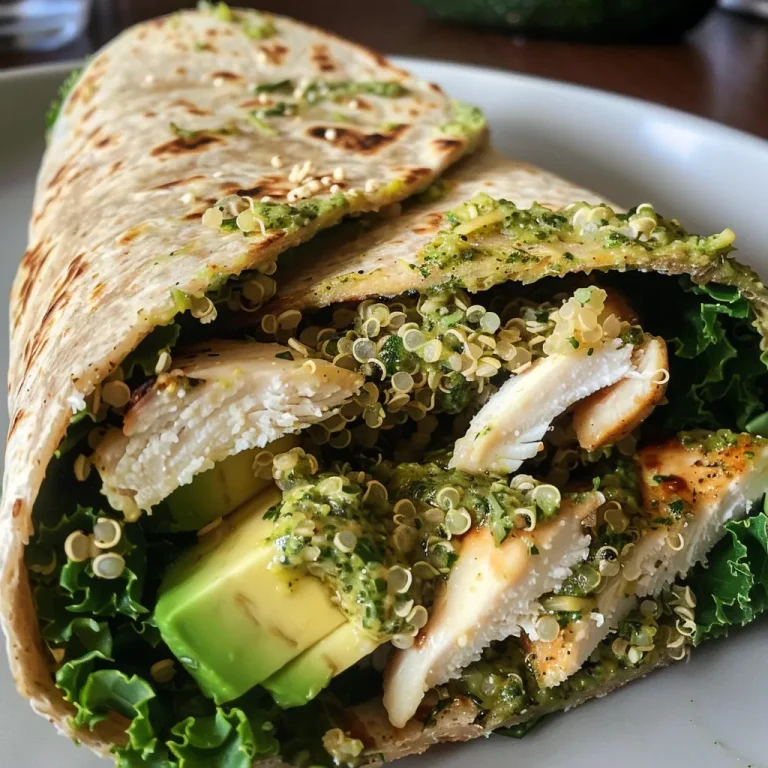 Vibrant image of a Green Goddess Chicken Wrap, highlighting fresh ingredients like avocado and shredded cheese.