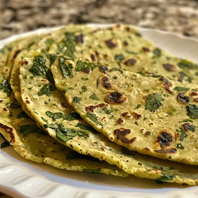 Juicy spinach tortillas stacked on a plate, with a focus on their natural ingredients.