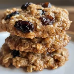 Delicious low-calorie oatmeal raisin cookies arranged on a plate, highlighting their inviting appearance.