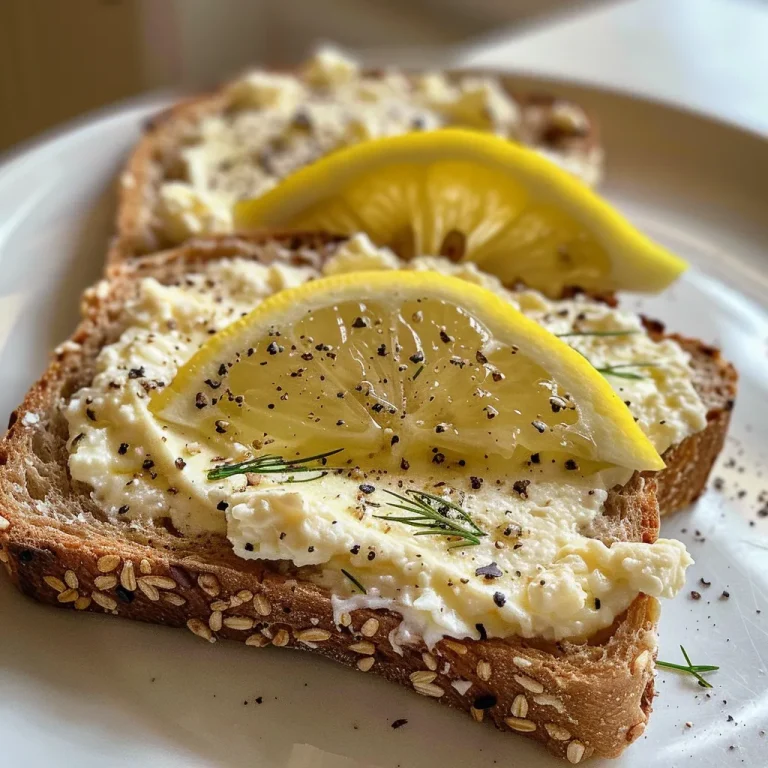 Two slices of low-carb bread topped with cottage cheese and herbs, with a drizzle of olive oil.