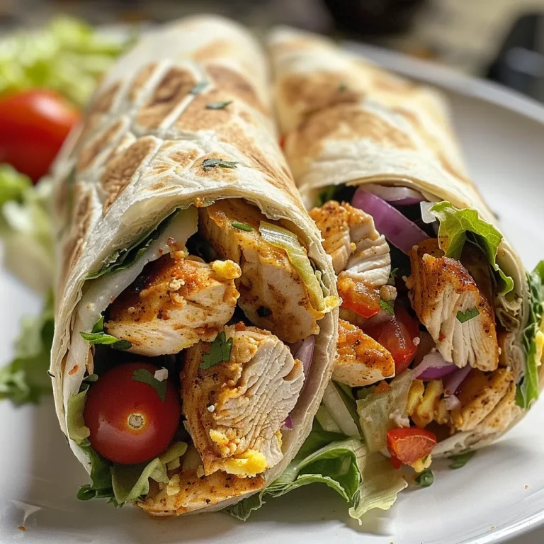 Juicy chicken wraps with cottage cheese flatbread, garnished with lettuce and tomatoes.