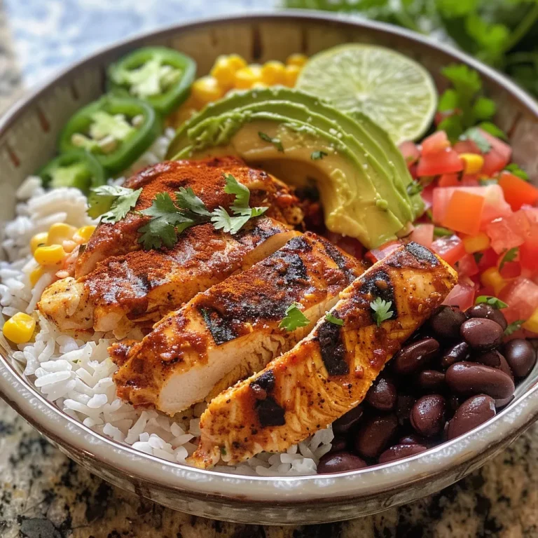 Your New Favorite Bowl A Flavor-Packed Mexican Chicken and Rice Delight A vibrant Mexican Chicken and Rice Bowl featuring colorful ingredients.