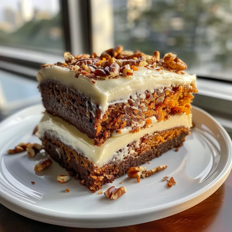 Side angle shot of a moist mini carrot cake adorned with rich cream cheese frosting.