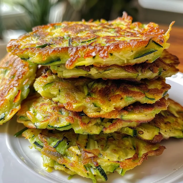 Crispy Zucchini Fritters A Simple Delight for Any Occasion Close-up view of golden-brown zucchini fritters with visible green flecks.