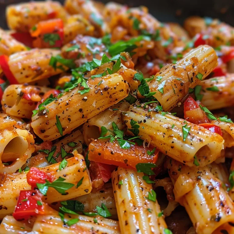 Effortless Cajun Vegan Pasta A Bold Flavor Adventure Close-up view of a bowl of Cajun Vegan Pasta with vibrant ingredients.