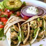 Close-up view of a Cilantro Lime Chicken Wrap with fresh ingredients visible.