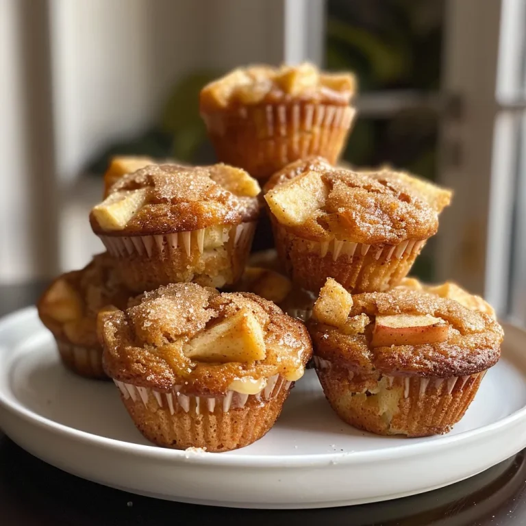 A close-up side view of mini apple muffins with a golden-brown top.