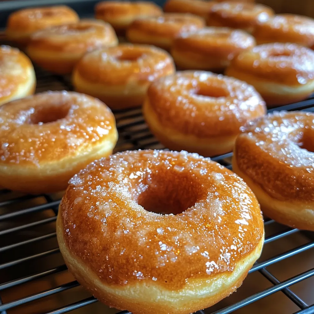 A side view of mini donuts, highlighting their fluffy interior and sugar coating.