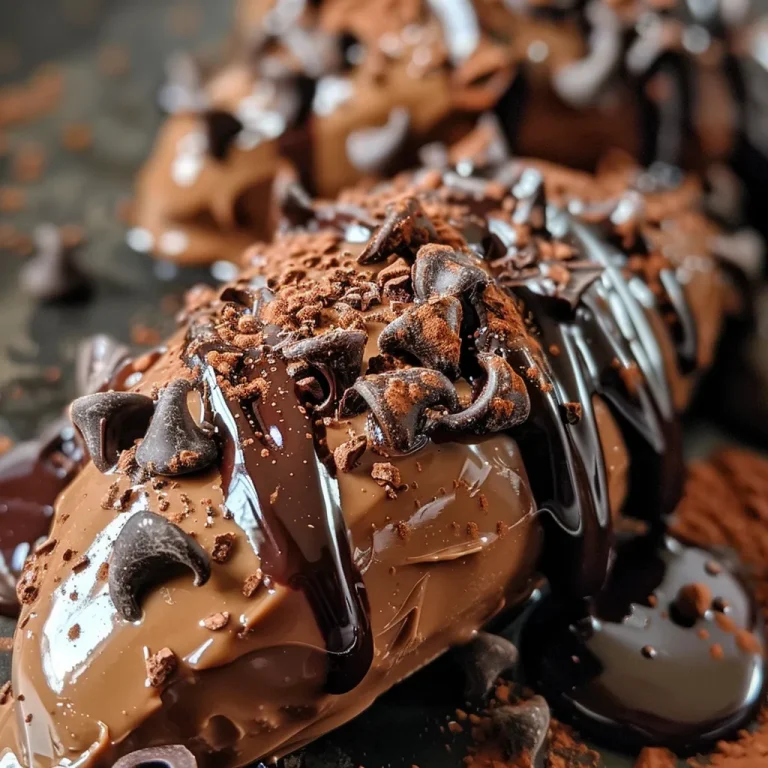 Decadent Muddy Bites A Simple Sweet Treat to Brighten Your Day Close-up view of a chocolate-dipped ice cream cone filled with chocolate cream.