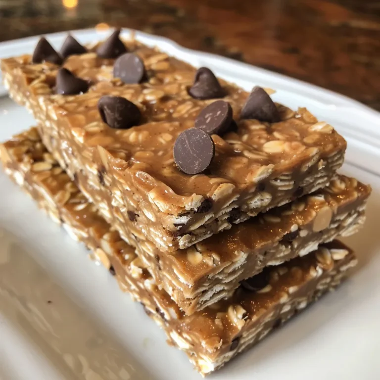 Fuel Your Day Easy No Bake Oatmeal Protein Bars to Energize Your Life Close-up of No Bake Oatmeal Protein Bars with chocolate chips.