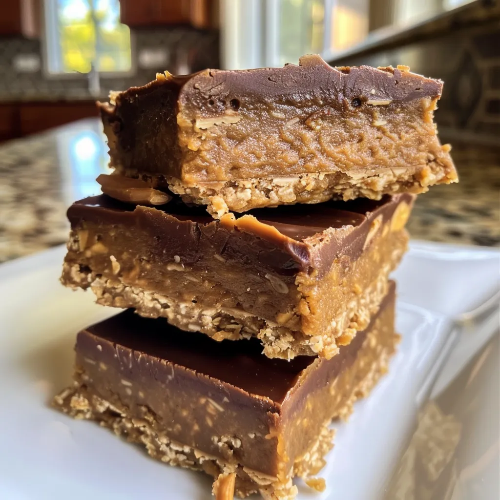 Colorful protein bars stacked, showcasing their chewy and textured surface.