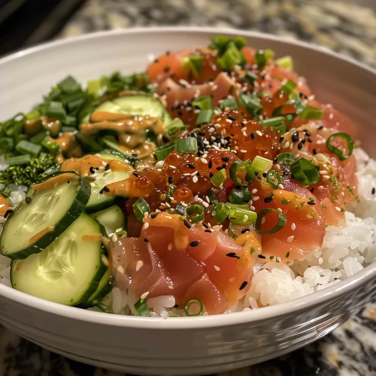 Quick and Tasty Your New Favorite Spicy Tuna Rice Bowl Close-up view of a vibrant Spicy Tuna Rice Bowl featuring fresh ingredients.