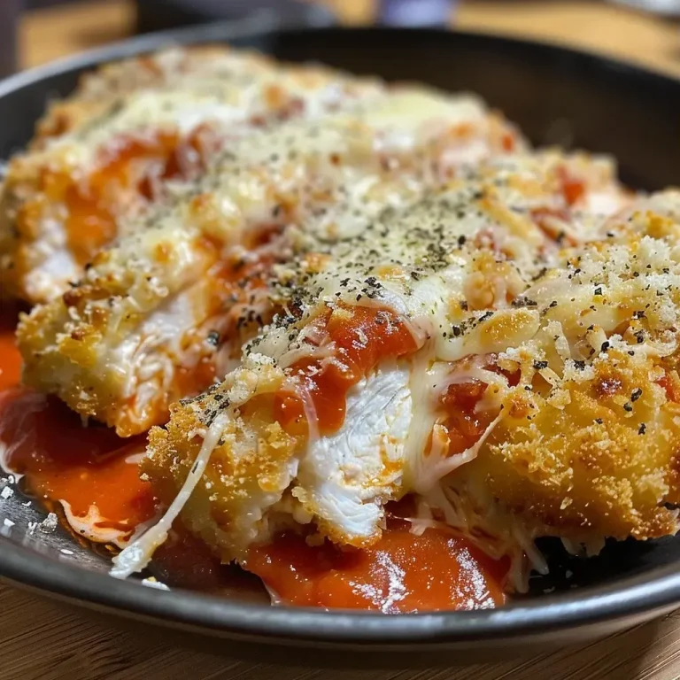 ['A close-up view of a Cottage Cheese Chicken Parm Bowl featuring cubed chicken, cottage cheese, marinara sauce, and melted cheese on top.', 'Side view of a Cottage Cheese Chicken Parm Bowl filled with colorful ingredients including chicken, cottage cheese, and marinara sauce.', 'Juicy Cottage Cheese Chicken Parm Bowl showcasing layers of chicken, low-fat cottage cheese, and a sprinkle of mozzarella.', 'A deliciously presented Cottage Cheese Chicken Parm Bowl with visible ingredients like cottage cheese and marinara in a vibrant dish.']