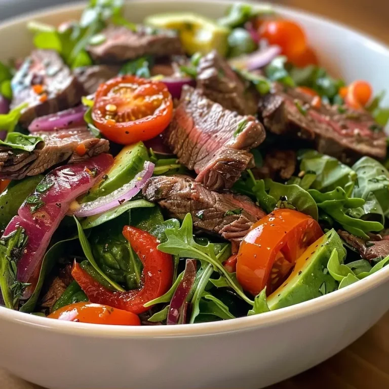 ['Close-up view of a colorful low-carb beef salad featuring mixed greens and vegetables.', 'Side view of a healthy beef salad with lean beef, fresh greens, and vibrant toppings.', 'Juicy beef salad highlighted with cucumbers, cherry tomatoes, and avocado slices.', 'Detailed shot of a low-carb salad showcasing sliced beef, mixed greens, and feta cheese.']
