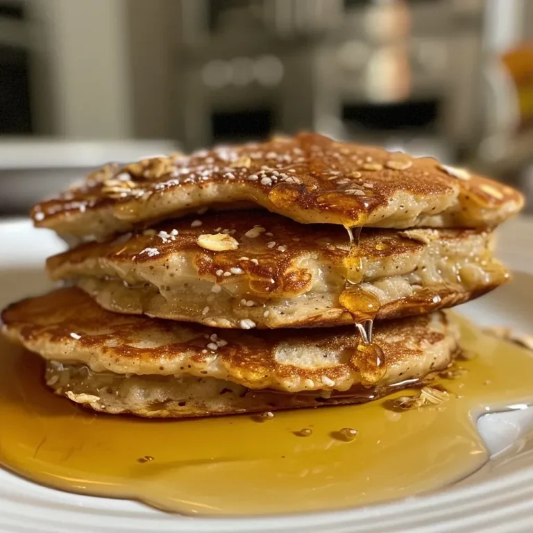 ['Close-up view of a stack of fluffy high-protein cottage cheese pancakes topped with syrup.', 'Side view of golden brown cottage cheese pancakes with a fork beside them, showcasing their texture.', 'Juicy high-protein pancakes plated with a sprinkle of cinnamon and a dollop of yogurt.', 'A delicious serving of cottage cheese pancakes with a light glaze and visually appealing toppings.']