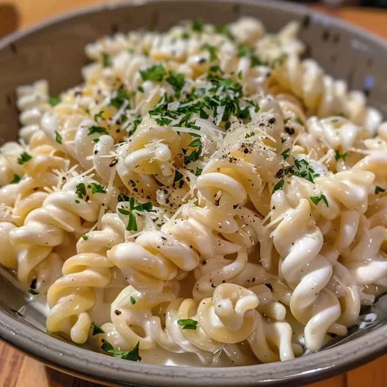 ['Close-up of Lazy Cheesy Garlic Pasta with melted cheese and garlic cloves.', 'Side view of creamy pasta dish showcasing cheese melting over noodles.', 'Dish of Lazy Cheesy Garlic Pasta garnished with chopped parsley and garlic.', 'Juicy Lazy Cheesy Garlic Pasta steaming in a bowl with butter and parmesan.']
