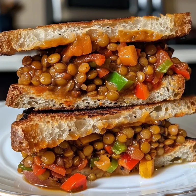 ['Close-up view of juicy Lentil Manwiches with colorful peppers and lentils.', 'Side view of a hearty Lentil Manwich, showcasing its rich ingredients and texture.', 'Delicious Lentil Manwiches featuring a variety of vibrant vegetables and sauces.', 'Appetizing close-up of Lentil Manwiches, highlighting the minced peppers and savory filling.']