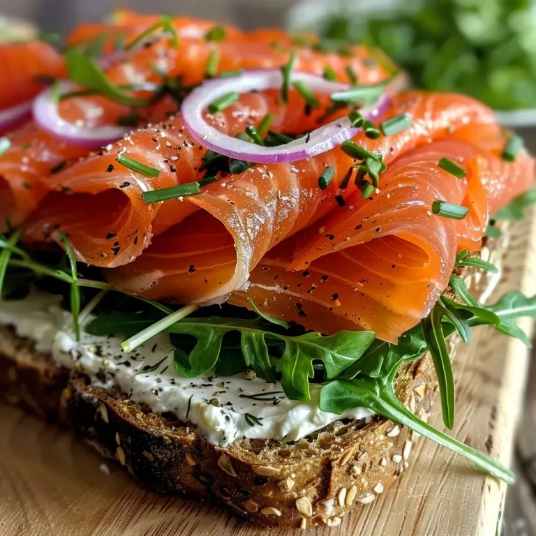 ['Close-up view of a smoked salmon sandwich on rye bread with fresh herbs.', 'Delicious smoked salmon sandwich featuring cream cheese and arugula, side view.', 'Juicy smoked salmon sandwich with red onion and herbs, captured with an iPhone.', 'Tasty smoked salmon sandwich showcasing layers of smoked fish and cream cheese.']