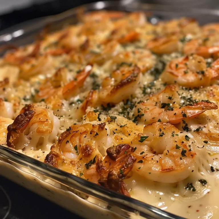 ['Close-up view of a creamy Keto Shrimp and Cheese Casserole with melted cheese on top.', 'Side view of a delicious Keto Shrimp and Cheese Casserole, showcasing shrimp and cheese layers.', 'Juicy Keto Shrimp and Cheese Casserole, highlighting the texture of cheese and shrimp.', 'A vibrant Keto Shrimp and Cheese Casserole featuring creamy layers and golden-brown cheese.']