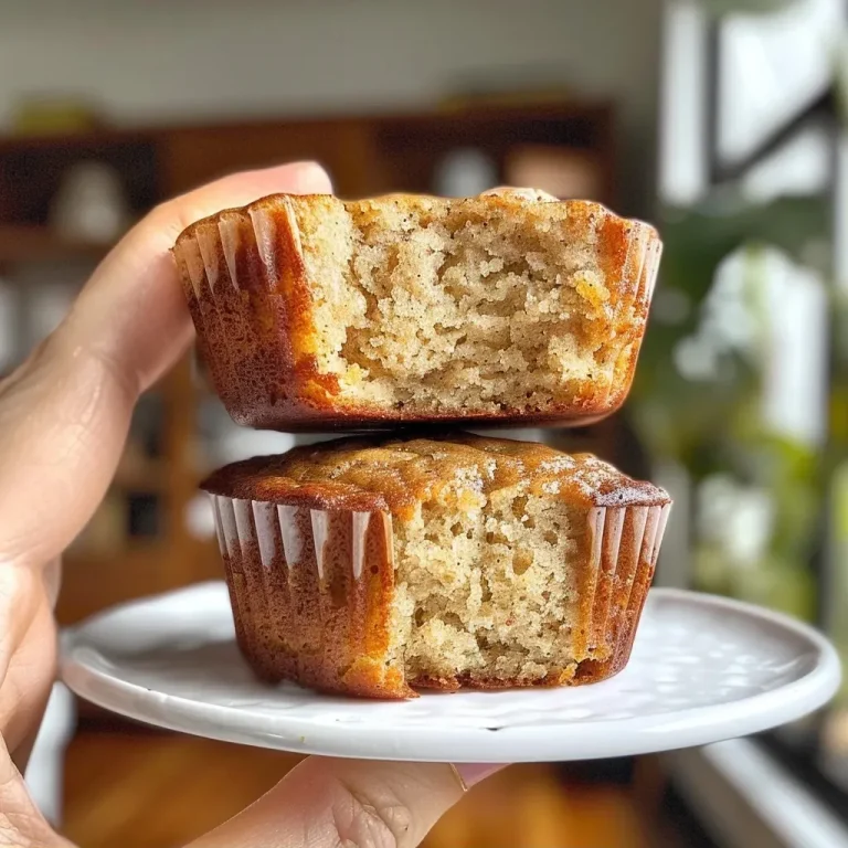 ['Close-up view of delicious vegan banana muffins with a golden brown top.', 'Side view of moist vegan banana muffins showcasing their fluffy texture.', 'Freshly baked vegan banana muffins displayed on a wooden surface.', 'Juicy vegan banana muffins with visible banana pieces and a soft crust.']