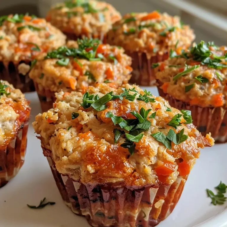 ['Close-up view of juicy Easy Chicken Muffins on a plate.', 'Side angle of baked Easy Chicken Muffins with a golden crust.', 'Appetizing stack of Easy Chicken Muffins garnished with parsley.', 'Tasty Easy Chicken Muffins topped with melted cheese and marinara.']