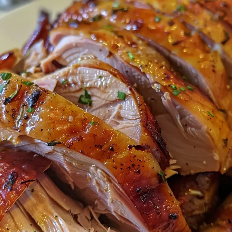 ['Close-up view of juicy smoked turkey thighs drizzled with balsamic and olive oil.', 'Side view of succulent smoked turkey thighs, glistening with olive oil and balsamic glaze.', 'A close-up of golden-brown smoked turkey thighs seasoned with herbs.', 'Juicy smoked turkey thighs with crispy skin, highlighted by a balsamic and olive oil dressing.']