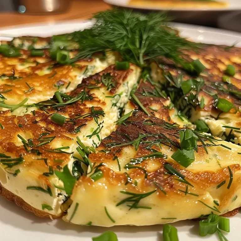 ['Close-up of a golden-brown Turkish herb omelet pancake with visible green herbs.', 'Side view of a fluffy Turkish Kaygana pancake, showcasing its delicious texture and ingredients.', 'Appetizing Turkish herb omelet pancake on a plate, garnished with fresh parsley and dill.', 'Succulent Turkish Kaygana with chopped herbs, served on a wooden table.']