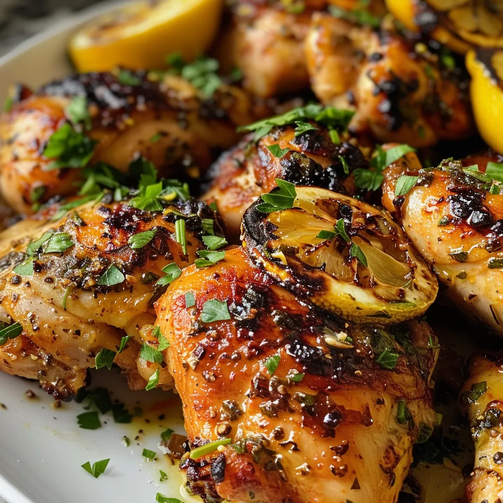 Close-up view of marinated chicken breasts in a bowl.