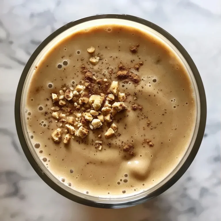 Energizing Apple Smoothie: A Delicious Start to Your Day Close-up of a creamy apple smoothie in a glass with a straw, garnished with apple slices.