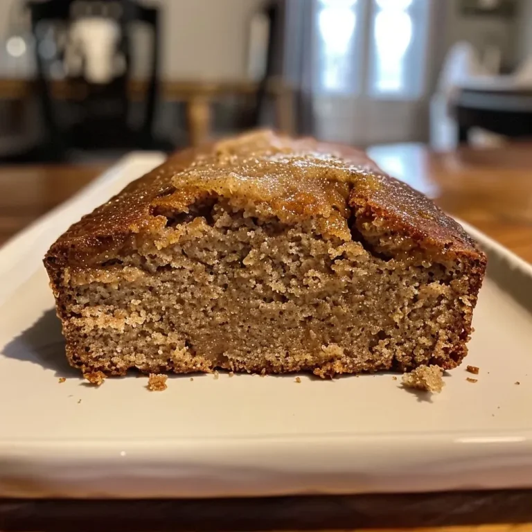 Nourishing Your Journey: Easy Bariatric Pear Spice Protein Bread Close-up side view of a loaf of Bariatric Pear Spice Protein Bread with a golden-brown crust.
