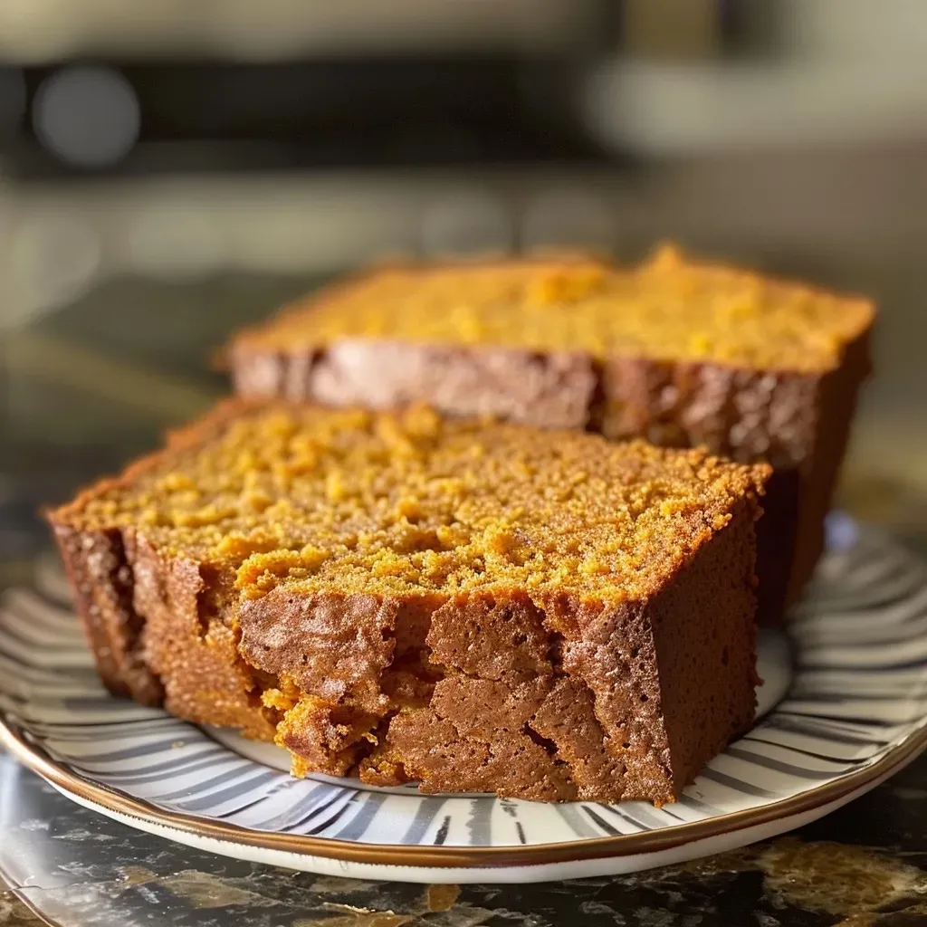 Close-up of Butternut Squash Bread with a soft interior, highlighting the spices and ingredients.