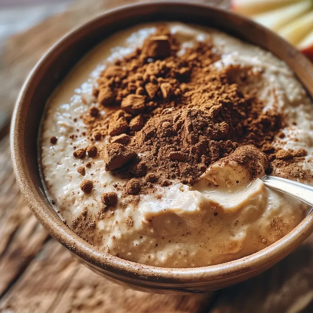 Side perspective of a delicious chai latte dip in a bowl, ideal for dipping.