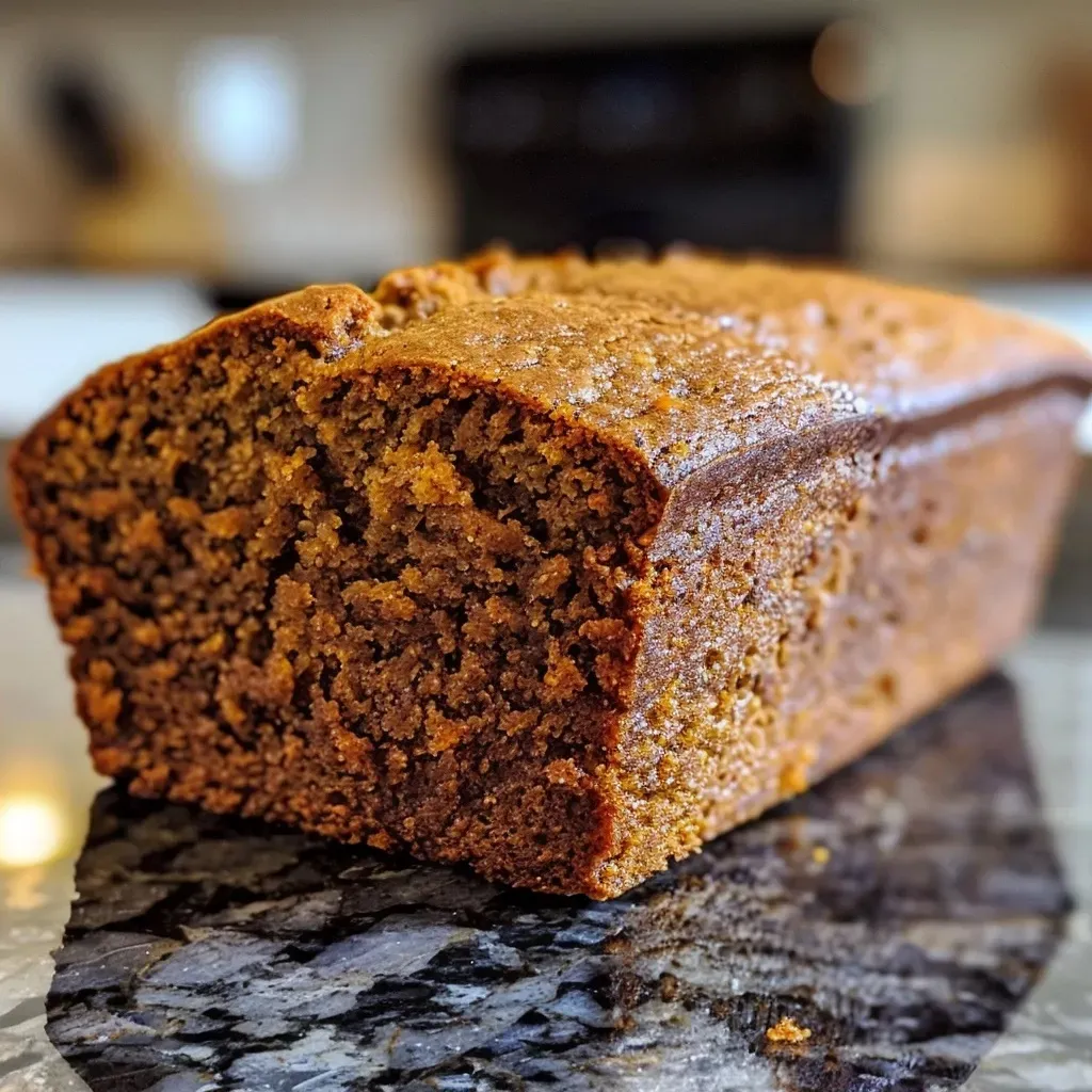 Close-up image of Cinnamon Maple Butternut Squash Bread, highlighting its rich color and spiced surface.