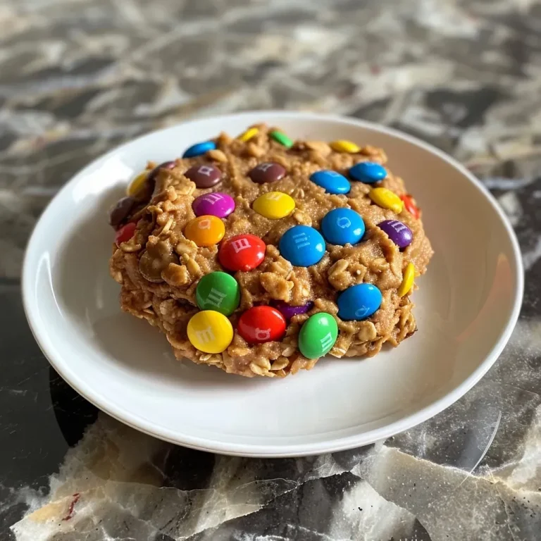 Indulge Guilt-Free: Your New Favorite Protein Cookie Dough Recipe Close-up view of a scoop of Healthy Monster Protein Cookie Dough with colorful mini M&Ms.