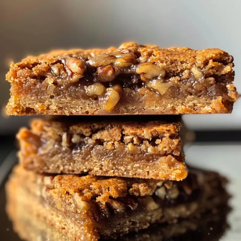 Irresistible Honey Spice Bars: A Sweet Treat Made Easy Close up of golden-brown Honey Spice Bars topped with powdered sugar and chopped pecans.