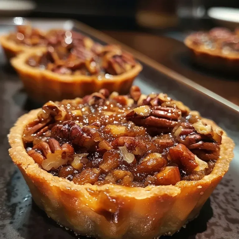 Sweet Simplicity: The Perfect Maple Pecan Butter Tarts Recipe Close-up view of Maple Pecan Butter Tarts with a golden crust and pecan topping.