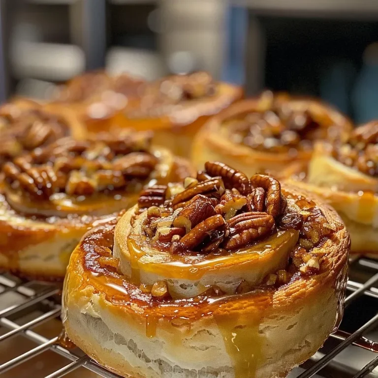 Whirl into Flavor: Effortless Pecan and Maple Pinwheels to Brighten Your Day Close-up of Pecan and Maple Pinwheels showing golden swirls and chopped pecans on top.