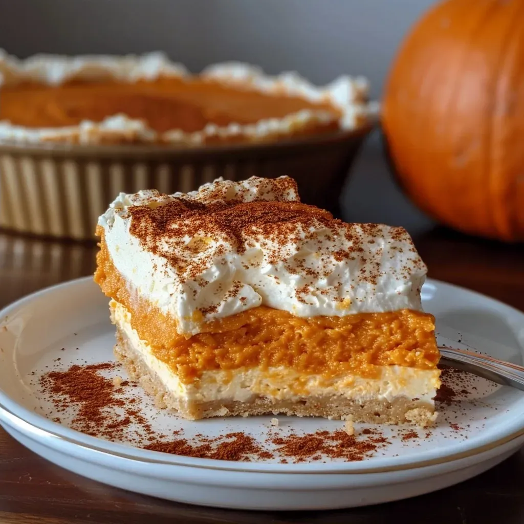 A side view of pumpkin cream cheese spread showing its smooth texture.