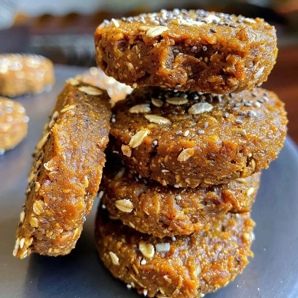 Side view of multiple pumpkin pie bites arranged neatly on a plate.