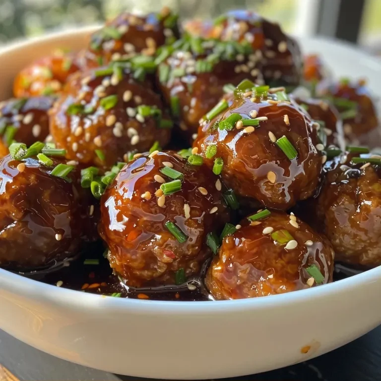 Effortless Maple Meatballs: Your New Favorite Slow Cooker Delight Close-up view of succulent meatballs coated in a glossy maple glaze.