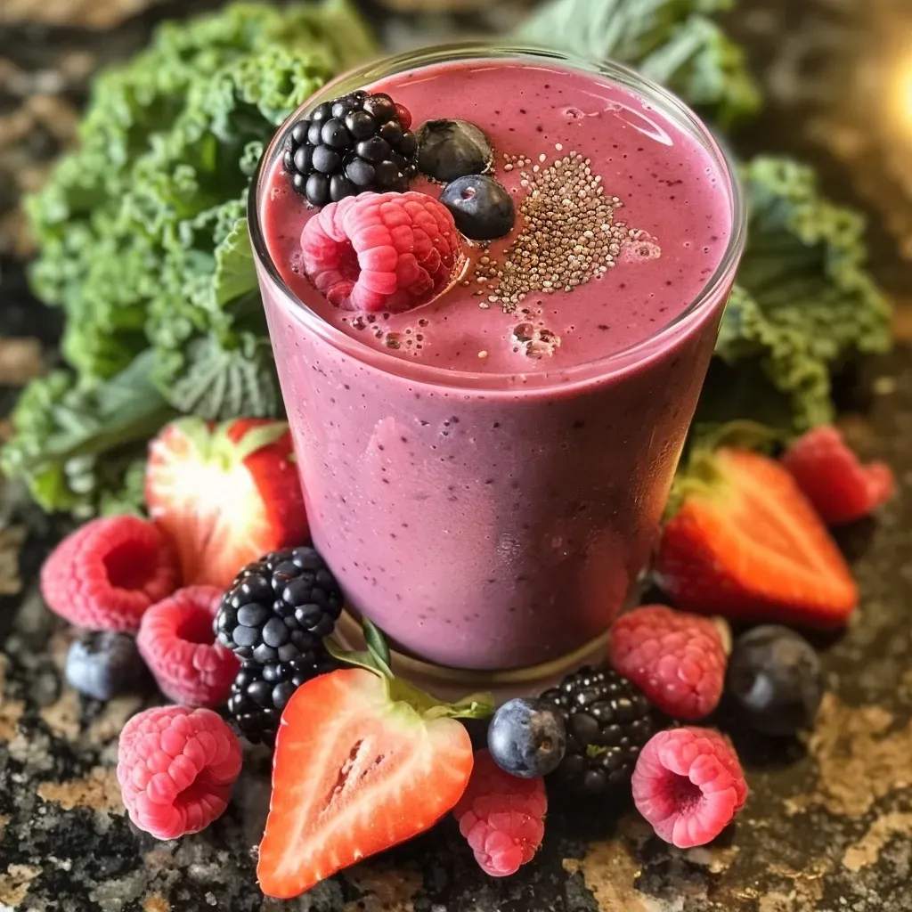 Easy Mixed Berry Protein Smoothie to Boost Energy & Delight Your Tastebuds