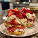 Easy Strawberry Cake Shortcake Cups