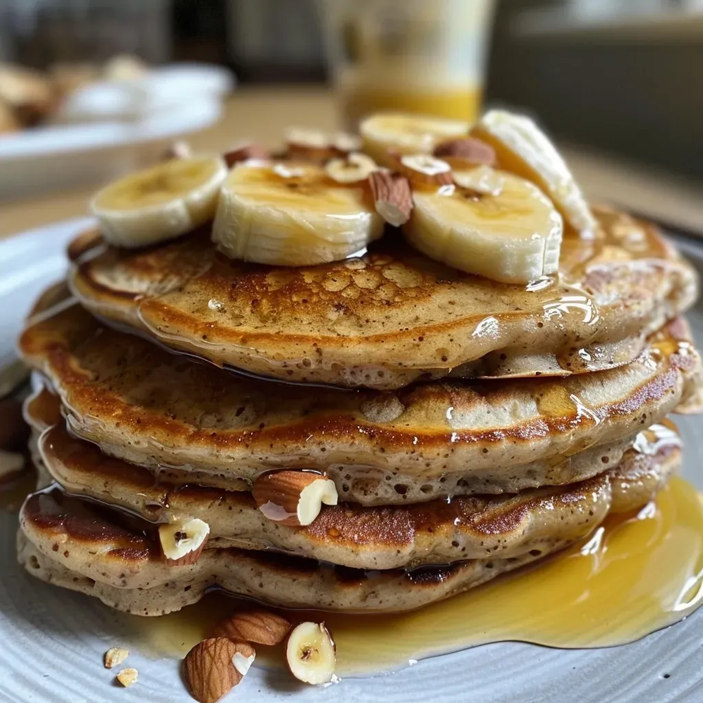 Healthy Banana Oatmeal Pancakes