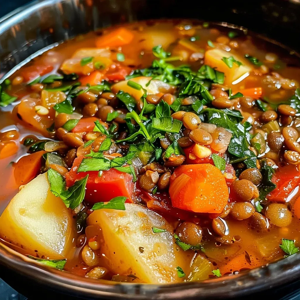 Hearty Lentil and Potato Soup