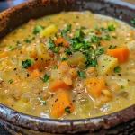 ❄️ High-Protein Creamy Lentil & Vegetable Winter Soup