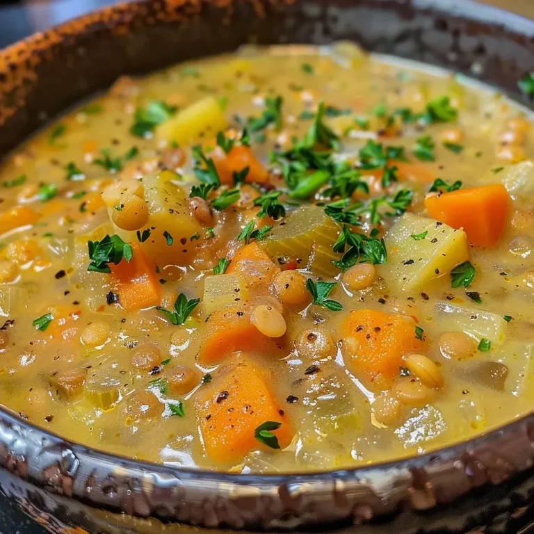 ❄️ High-Protein Creamy Lentil & Vegetable Winter Soup